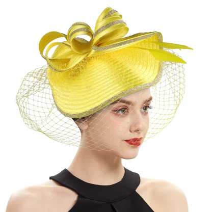 Luxurious Headpiece with Net Veil - Image 7