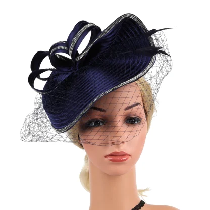 Luxurious Headpiece with Net Veil - Image 4
