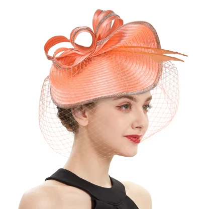 Luxurious Headpiece with Net Veil - Image 9