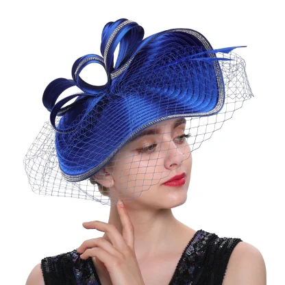 Luxurious Headpiece with Net Veil - Image 10