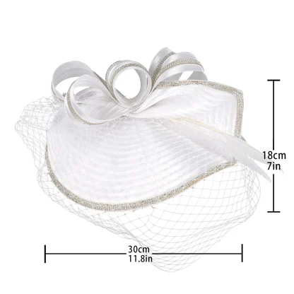 Luxurious Headpiece with Net Veil - Image 14