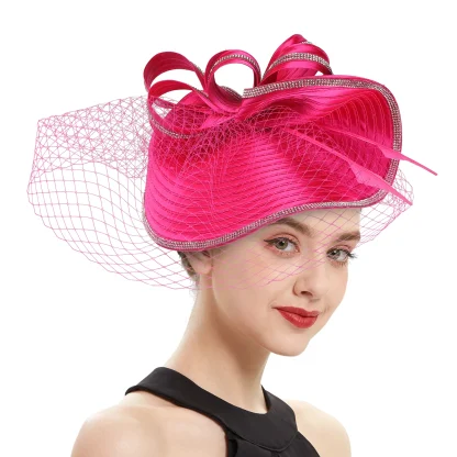 Luxurious Headpiece with Net Veil - Image 3