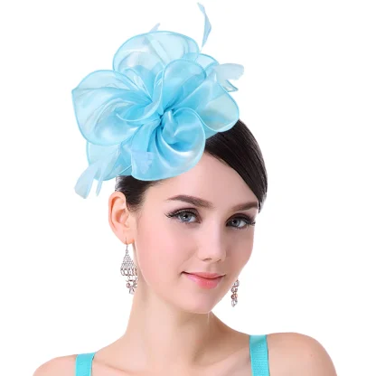 Flower Shape Headpiece with Feather Detailing - Image 3