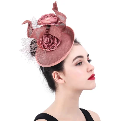 Charming Floral Fascinator with Twirl Design - Image 6