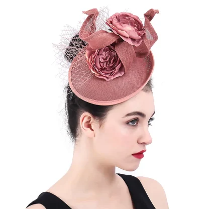 Charming Floral Fascinator with Twirl Design - Image 2
