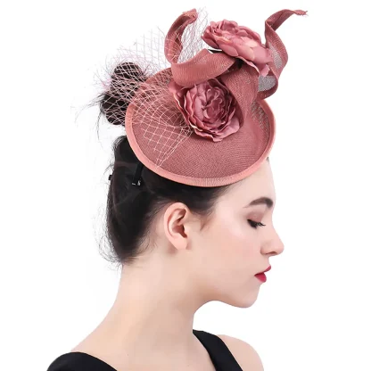 Charming Floral Fascinator with Twirl Design - Image 4