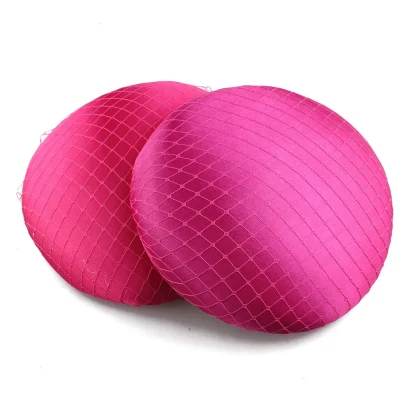 Shiny Round Mini Plain Fascinators - Image 4