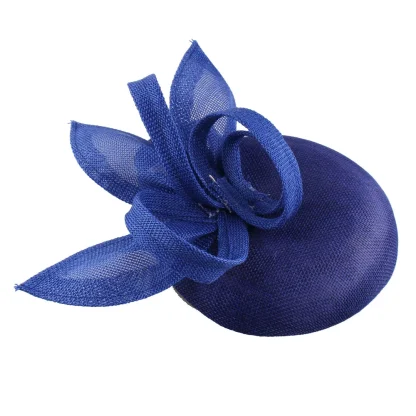 Round Plain Color Sinamay Headpiece - Image 13