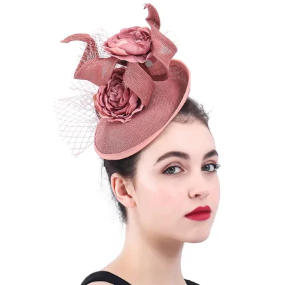 Charming Floral Fascinator with Twirl Design - Image 5