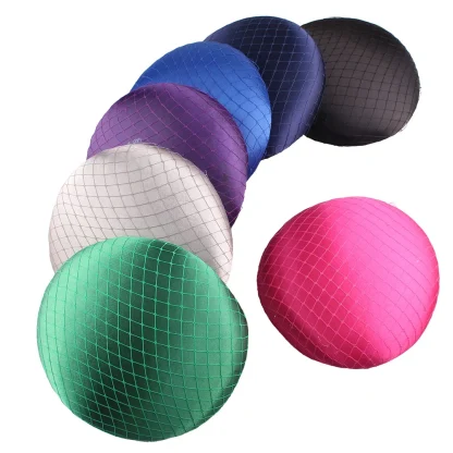 Shiny Round Mini Plain Fascinators - Image 3