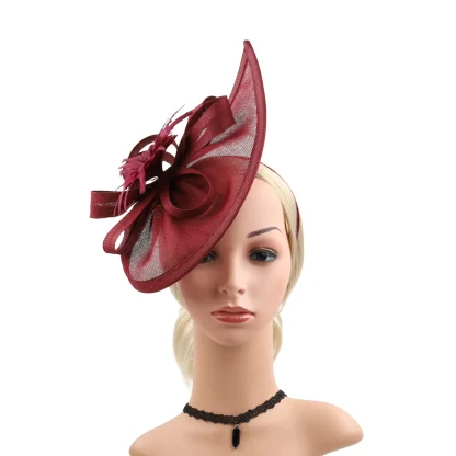 Feminine Disc Fascinator with Floral Design - Image 9