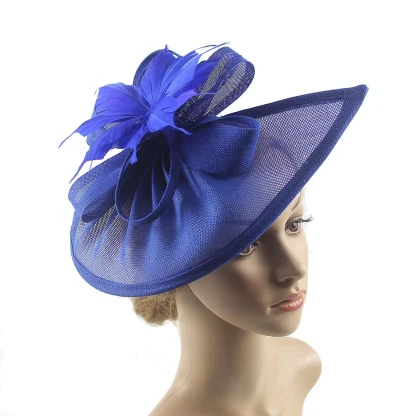 Feminine Disc Fascinator with Floral Design - Image 4