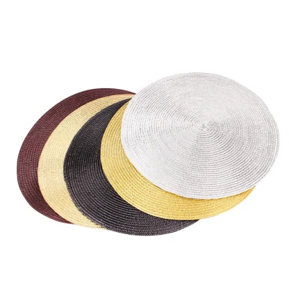 Round Disc Fascinator with Plain Shiny Design - Image 6