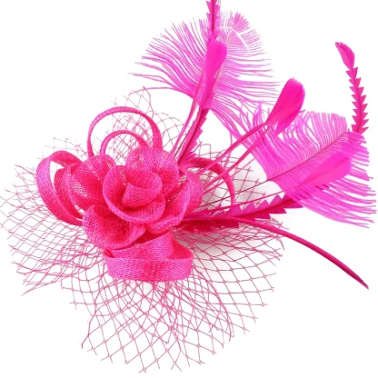 Creative Fancy Fascinator with Floral Design - Image 13