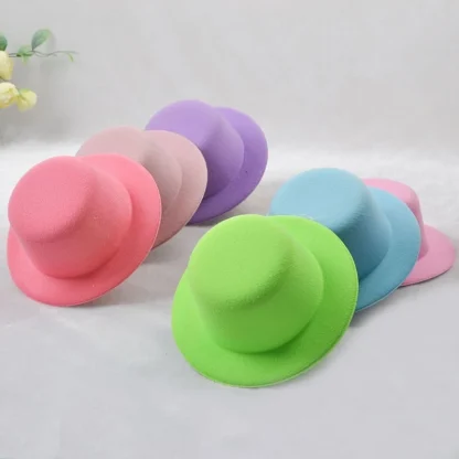 Mini Top Hat Fascinator with Plain Design - Image 3