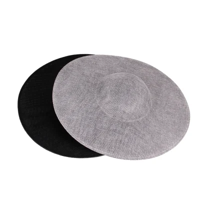 Large Round Plain Color Cocktail Hats - Image 13