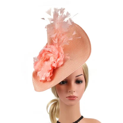 Decorative Disc Fascinator with Floral Design - Image 6