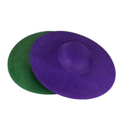 Large Round Plain Color Cocktail Hats - Image 12