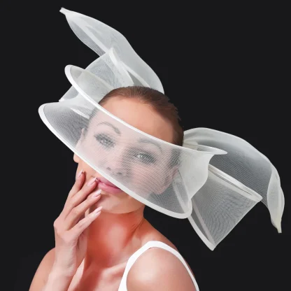Exaggerated Fascinator with Bow Design - Image 10