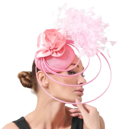 Glamorous Fascinator with Floral Design - Image 5