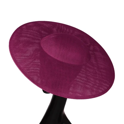 Large Round Plain Color Cocktail Hats - Image 8