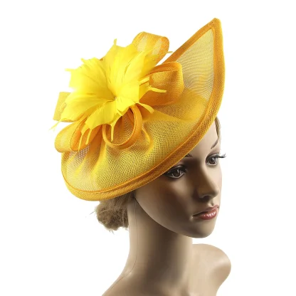 Feminine Disc Fascinator with Floral Design - Image 5