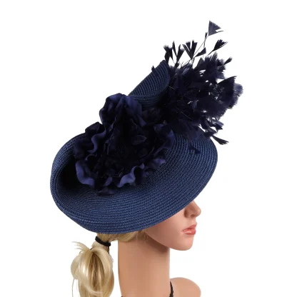 Decorative Disc Fascinator with Floral Design - Image 7