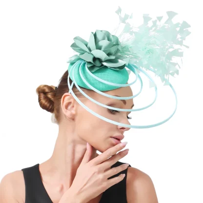 Glamorous Fascinator with Floral Design - Image 2