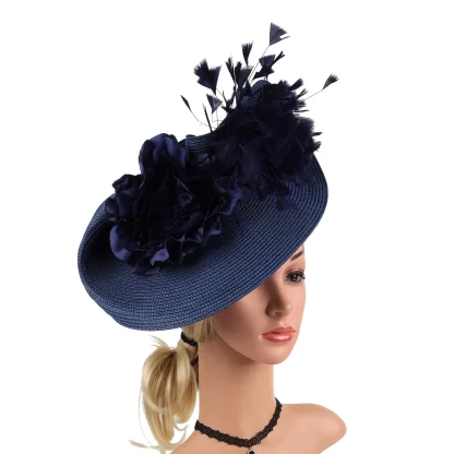 Decorative Disc Fascinator with Floral Design - Image 8