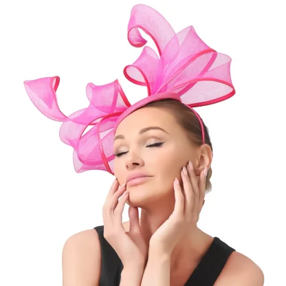 Decorative Twirling Bowknot Cocktail Hat - Image 2