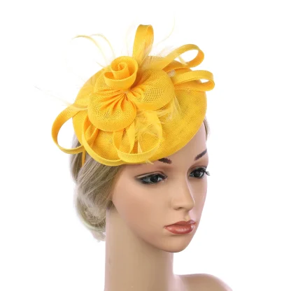Fancy Floral Headpiece with Headband and Clip - Image 7