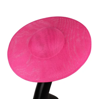 Large Round Plain Color Cocktail Hats - Image 10