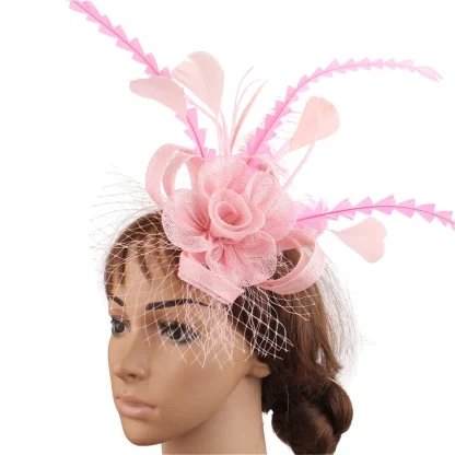 Creative Fancy Fascinator with Floral Design - Image 10