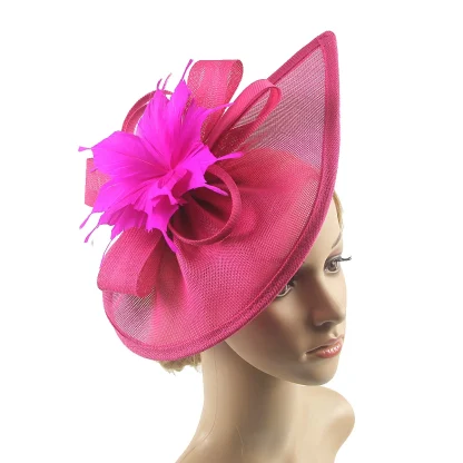 Feminine Disc Fascinator with Floral Design