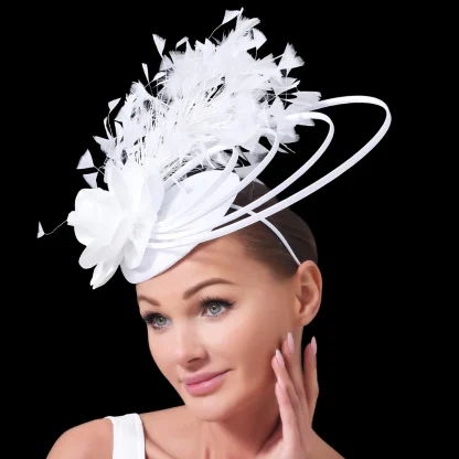 Glamorous Fascinator with Floral Design - Image 9