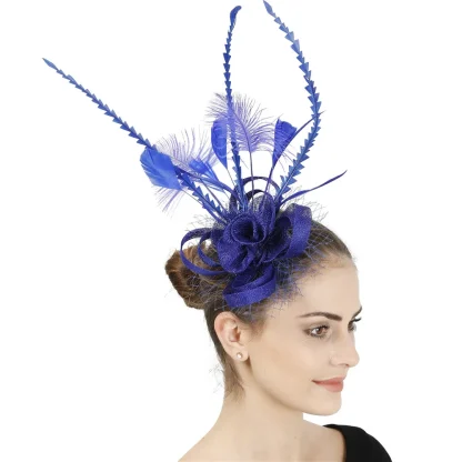 Luxury Cocktail Hat with Floral Detailing - Image 4