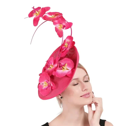 Whimsical Disc Cocktail Hat with Floral