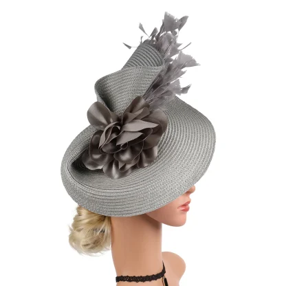 Decorative Disc Fascinator with Floral Design - Image 9