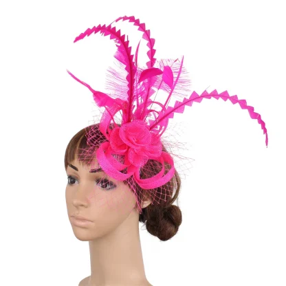 Creative Fancy Fascinator with Floral Design - Image 11