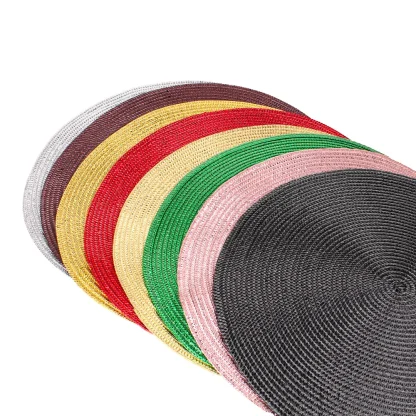 Round Disc Fascinator with Plain Shiny Design - Image 4