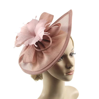 Feminine Disc Fascinator with Floral Design - Image 2