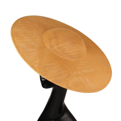Large Round Plain Color Cocktail Hats - Image 5