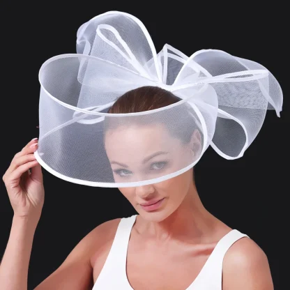 Exaggerated Fascinator with Bow Design - Image 11
