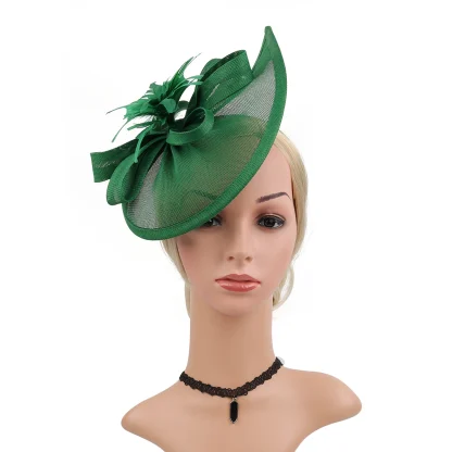 Feminine Disc Fascinator with Floral Design - Image 10