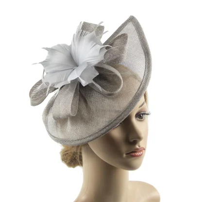 Feminine Disc Fascinator with Floral Design - Image 6