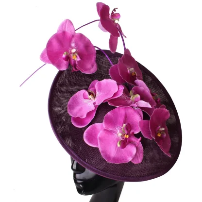 Whimsical Disc Cocktail Hat with Floral - Image 5