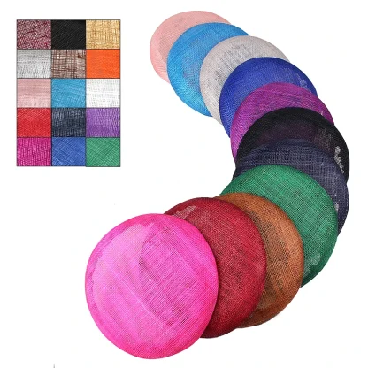 Minimalist Round Sinamay Solid Fascinator - Image 6