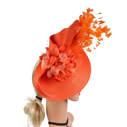Decorative Disc Fascinator with Floral Design - Image 11