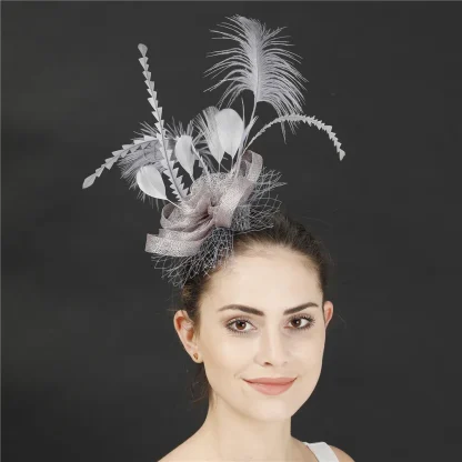 Luxury Cocktail Hat with Floral Detailing - Image 2
