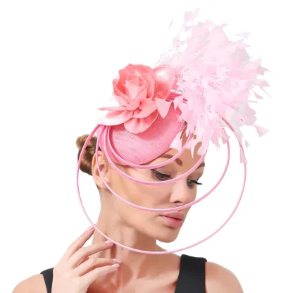 Glamorous Fascinator with Floral Design - Image 6